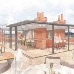 spitfire rooftop bar view of the bar
